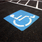 Accessible parking space.