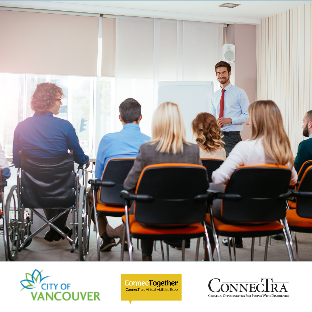 A man is standing in front of a group of people sitting in chairs, giving a presentation.